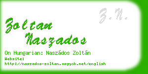zoltan naszados business card